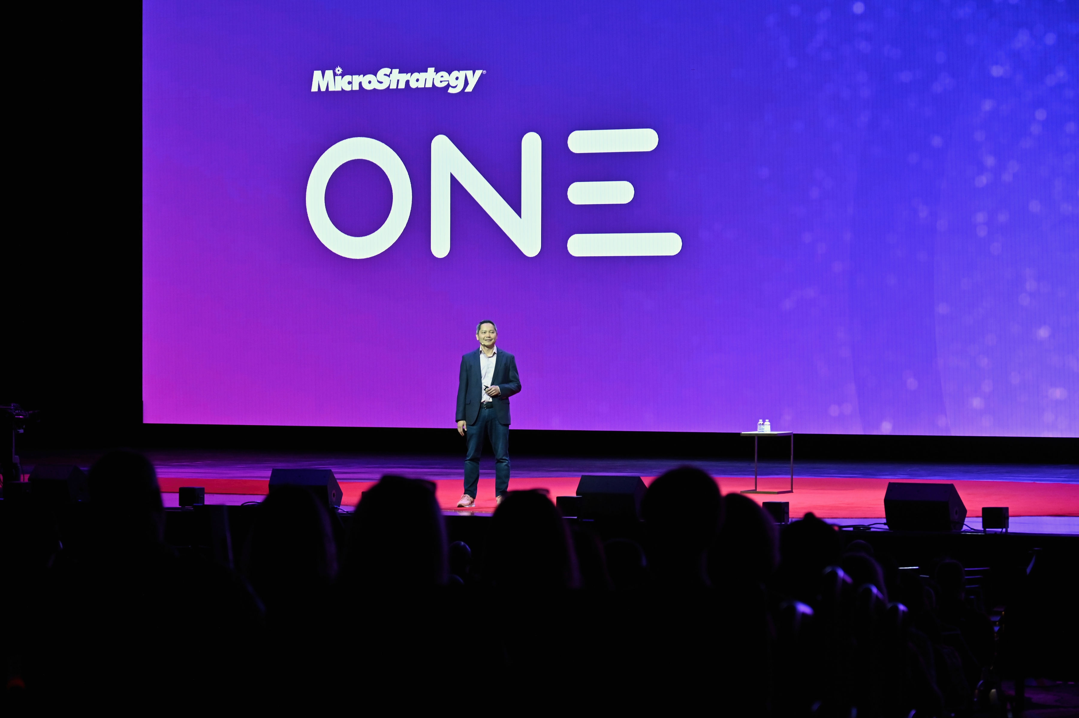 Phong Lee on the stage during the keynote at World 2024.