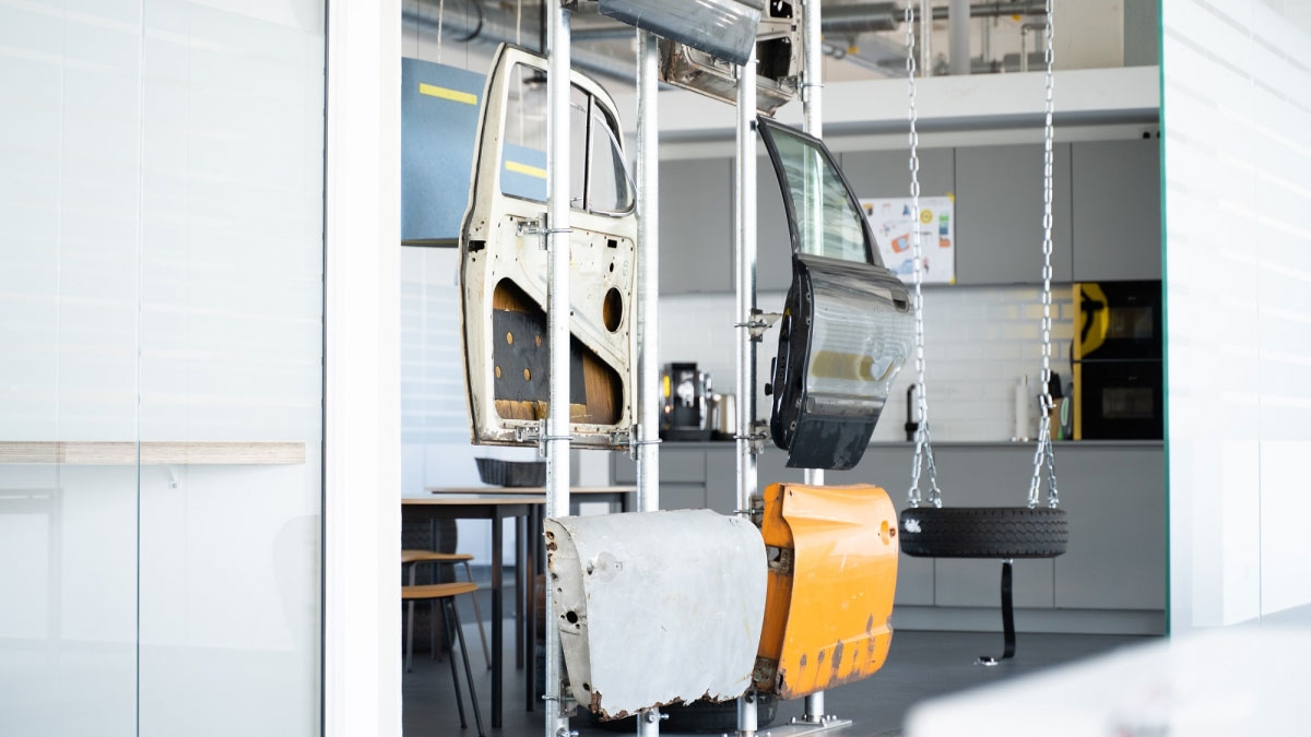 Photo showing various disassembled card part in a shop