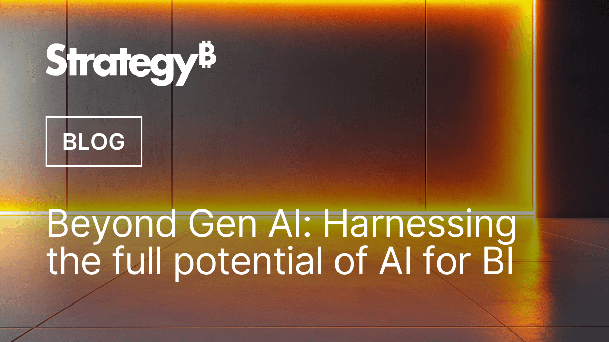 Video: Beyond Gen AI: Harnessing the full potential of AI for BI