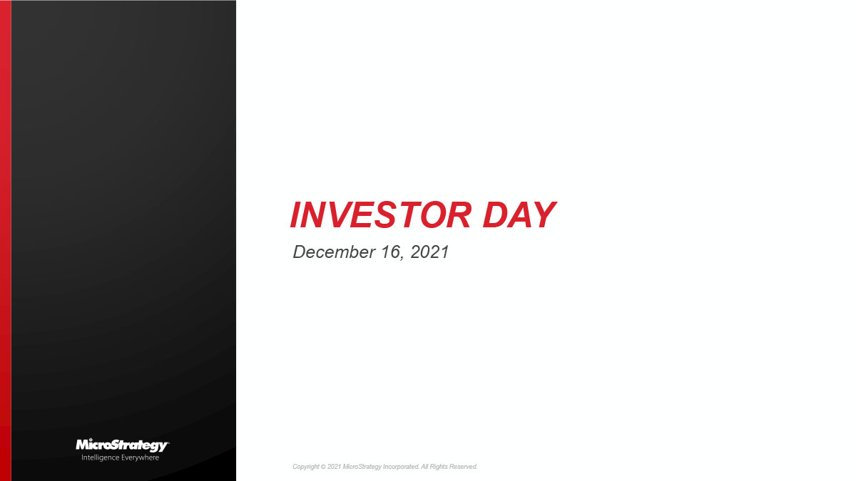 Investor Day 2021 Presentation