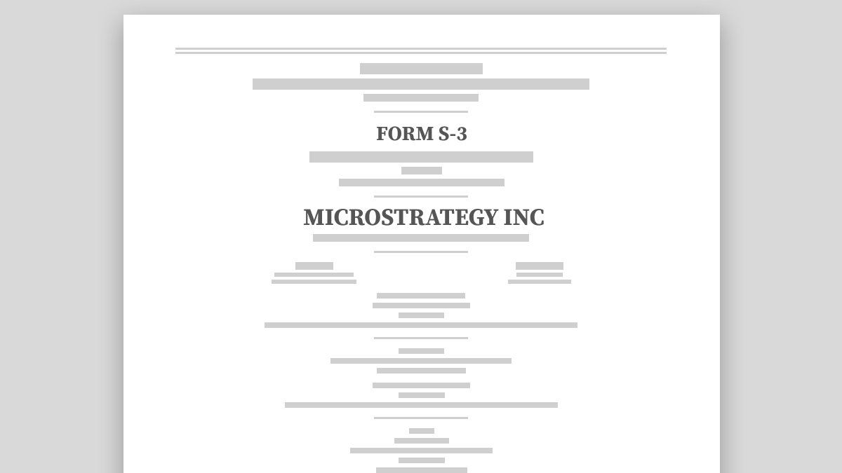 Document thumbnail - SEC form S-3 (generic)